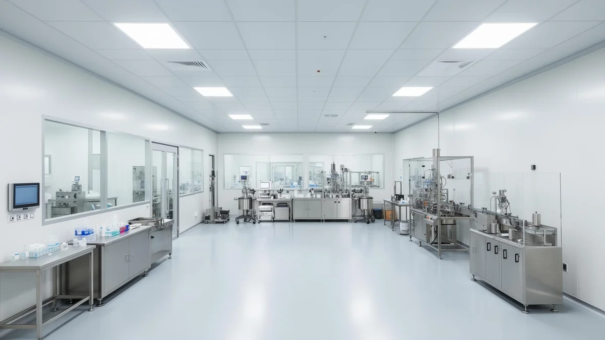Modern pharmaceutical cleanroom environment